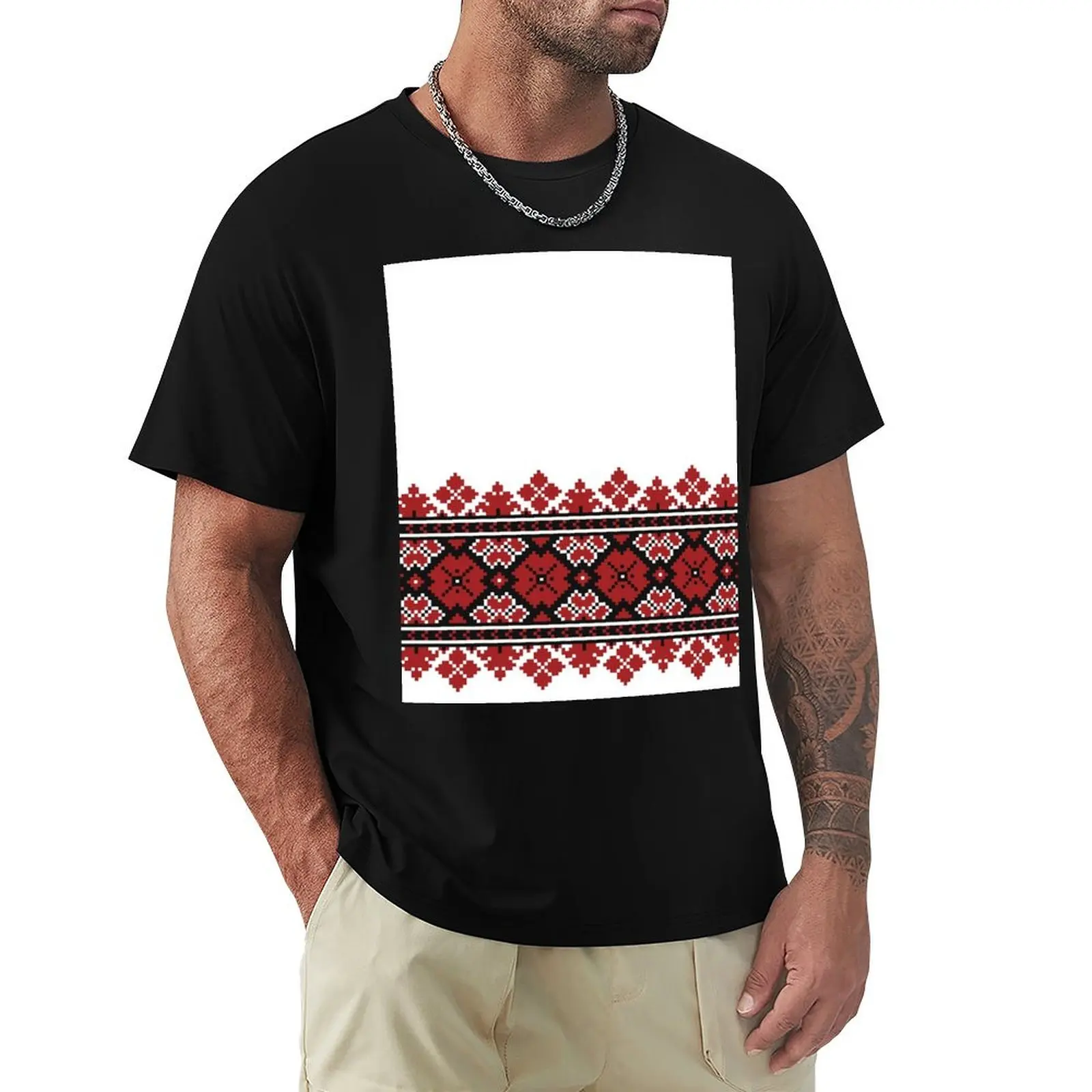 Ukrainian embroidered (5) T-Shirt Fashion Casual Short Sleeve T-Shirt