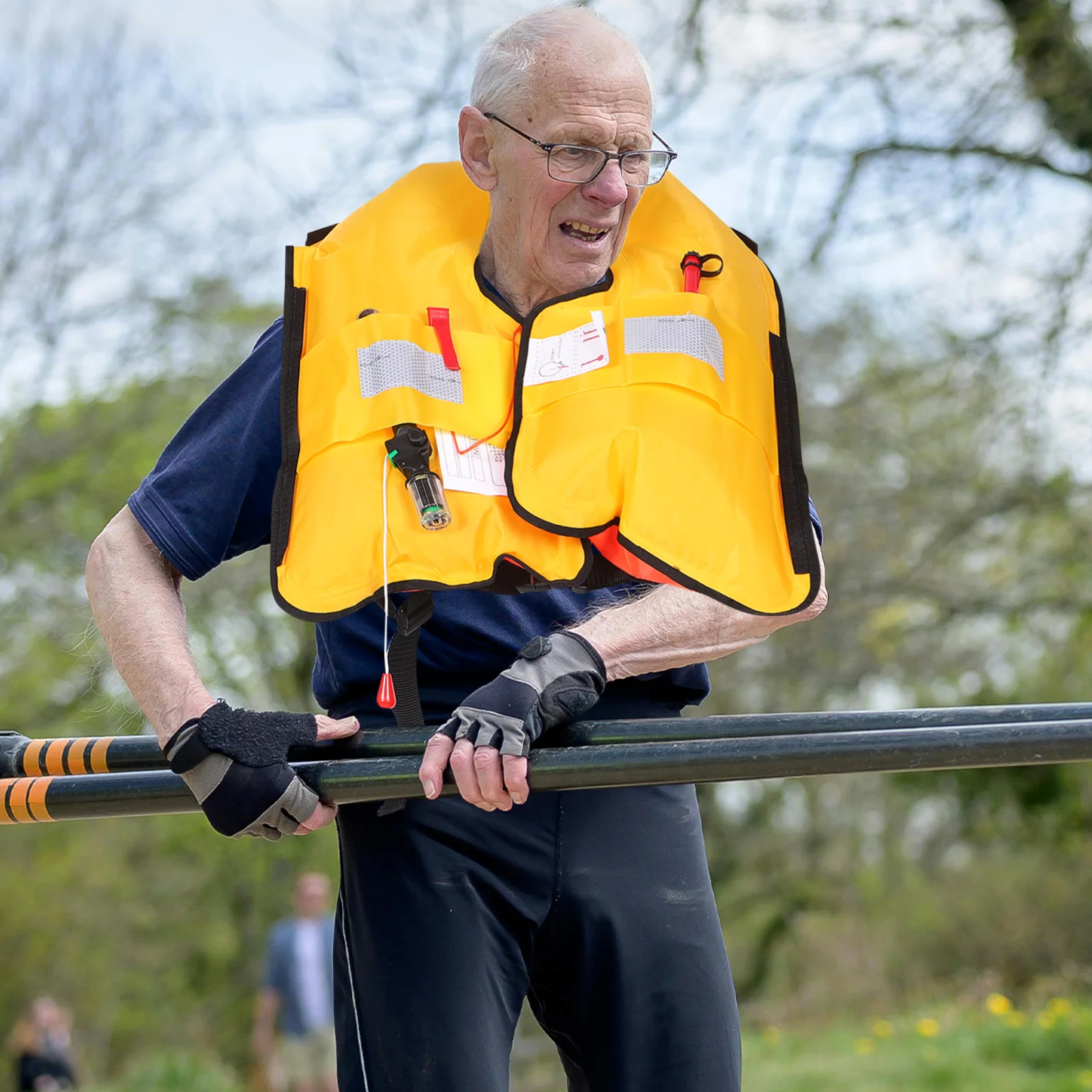 سترة نجاة أوتوماتيكية قابلة للنفخ للبالغين - سترة سباحة قابلة للتعديل مع شرائط عاكسة - نفخ سريع للتجديف بالغطس والتجديف #1