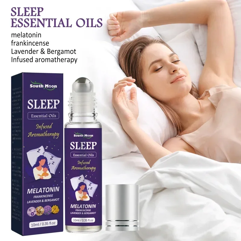 Sdotter New Sleeping roll-on essential oil help sleep relieve anxiety improve insomnia Headache Neurasthenia massage fall asleep