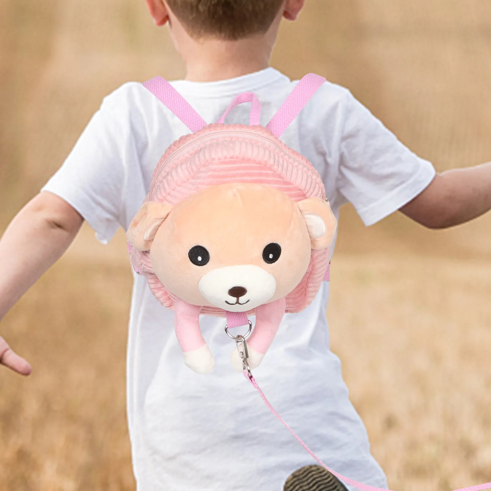 

Toddler Backpack Mini Cartoon Bear Design Safety Leash School Bag Adjustable Straps Preschool Travel Kid Leash Backpack