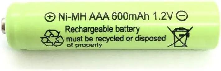 Akumulatory NiMH AAA 600mAh 1.2V do lampy słoneczne, światła ogrodowe i pilotów (6 szt. Baterii AAA 600mAh)