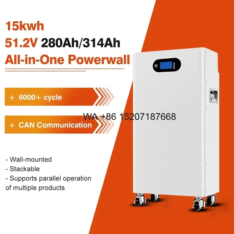 Wmwmnu 48V 300Ah 200Ah 150Ah 100Ah Solar Lithium LiFePO4 Battery Pack 10kwh 15kwh Home Energy Storage System for Residential