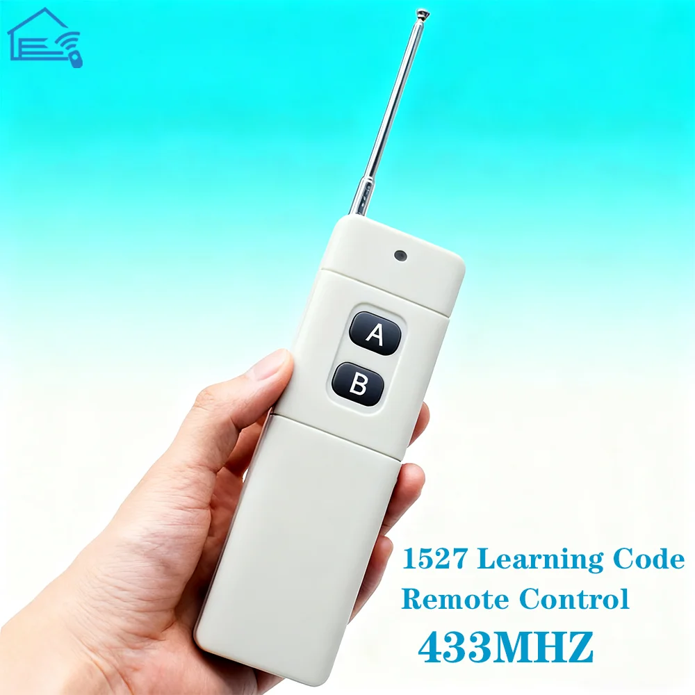 433MHz Long Distance 3000m 1527 Learning Type Transmitter 1/2/3/4 Button for RF Switch Receiver Controller Water Pump Light On O