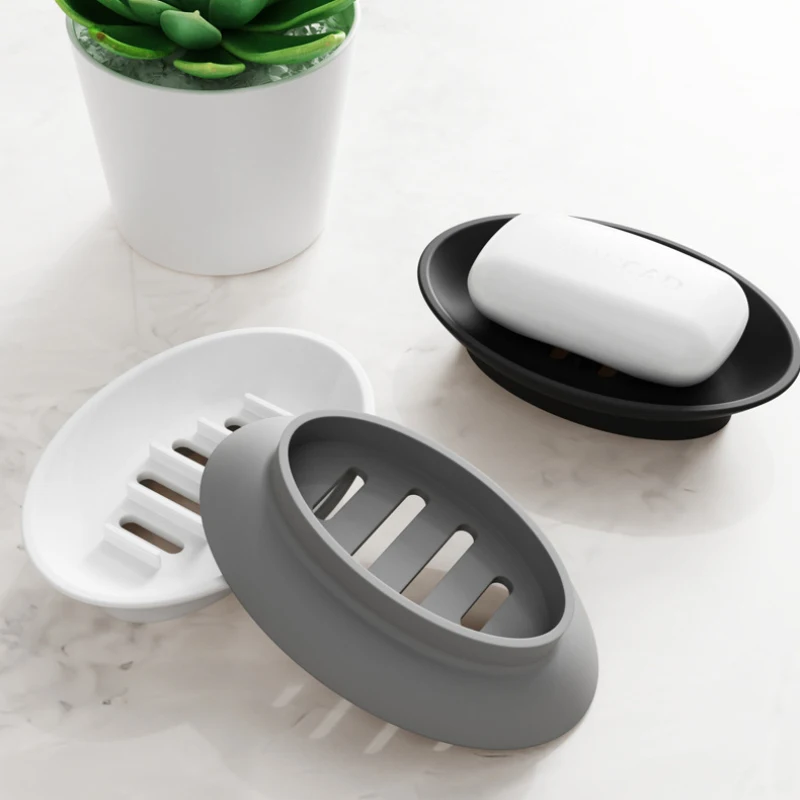 Household Bathroom Soap Box Holder, Drain Pad, Silicone Draining Soap Holder, Handmade Soap Storage Bracket