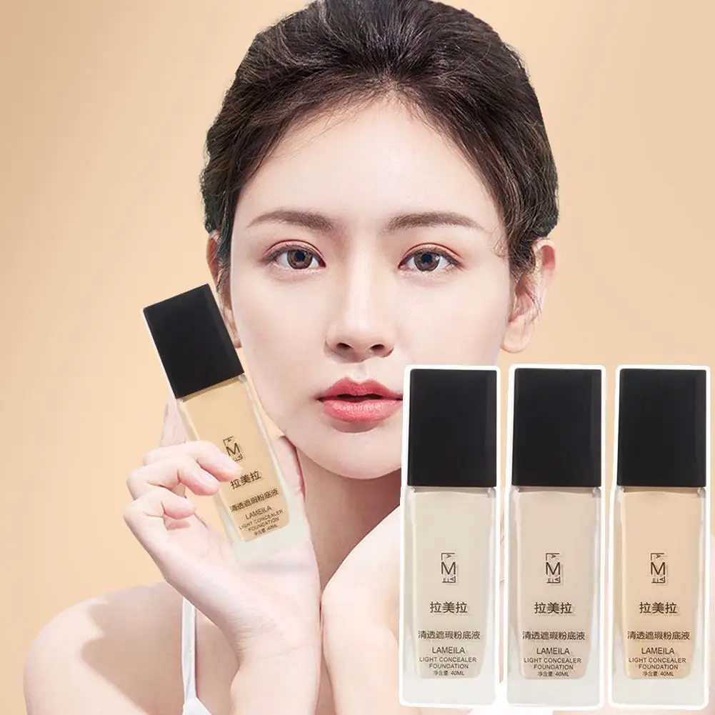 1pcs Liquid Foundation Naturally Covers Flaws Without Foundation Blemishes Powder Face Plain Conceal Transparent Sticking C P5B9