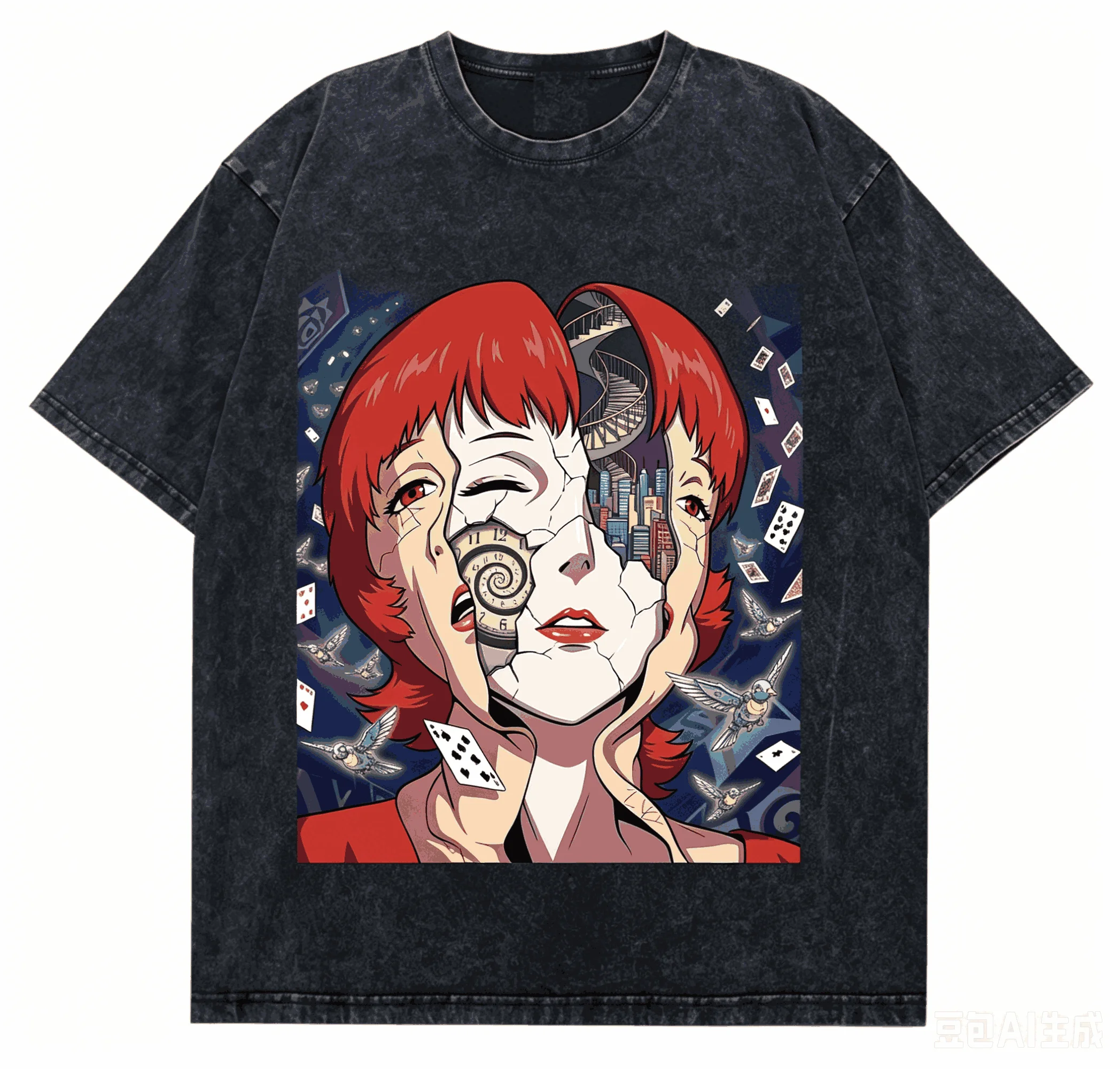 Paprika Washed T-shirt 2026 New Model personality Clothes shirt Vintage Loose Year round clothing Retro Fashion hot product soft