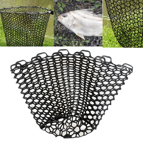 Imagen 2 del producto Red de pesca plegable de silicona, malla duradera para agua salada, accesorios para herramientas de pesca al aire libre, equipo de pesca para agua dulce