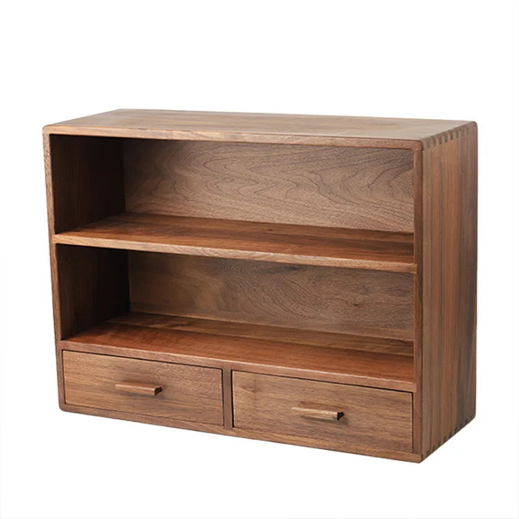 

Black walnut desktop, cup storage rack, storage cabinet, dining side, solid wood locker