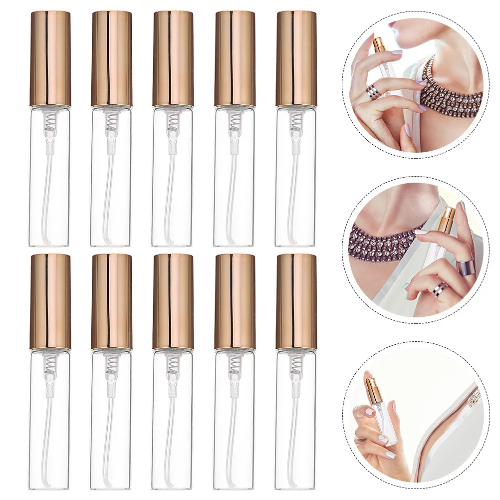 

10Pcs Empty Perfume Bottles Lightweight Travel Spray Bottle Set Fine Craftsmanship Long-Lasting Fragrance Storage for Camping