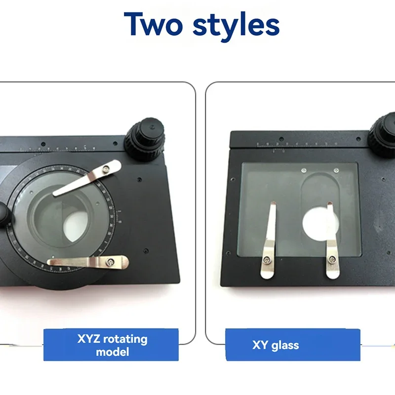 Accesorios de plataforma móvil de precisión para microscopio.