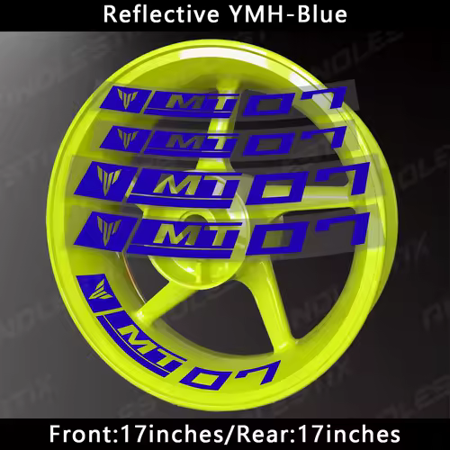 AnoleStix Reflective Motorcycle Wheel Sticker Hub Decal Rim Stripe Tape For YAMAHA MT-07 MT07 - Image 9
