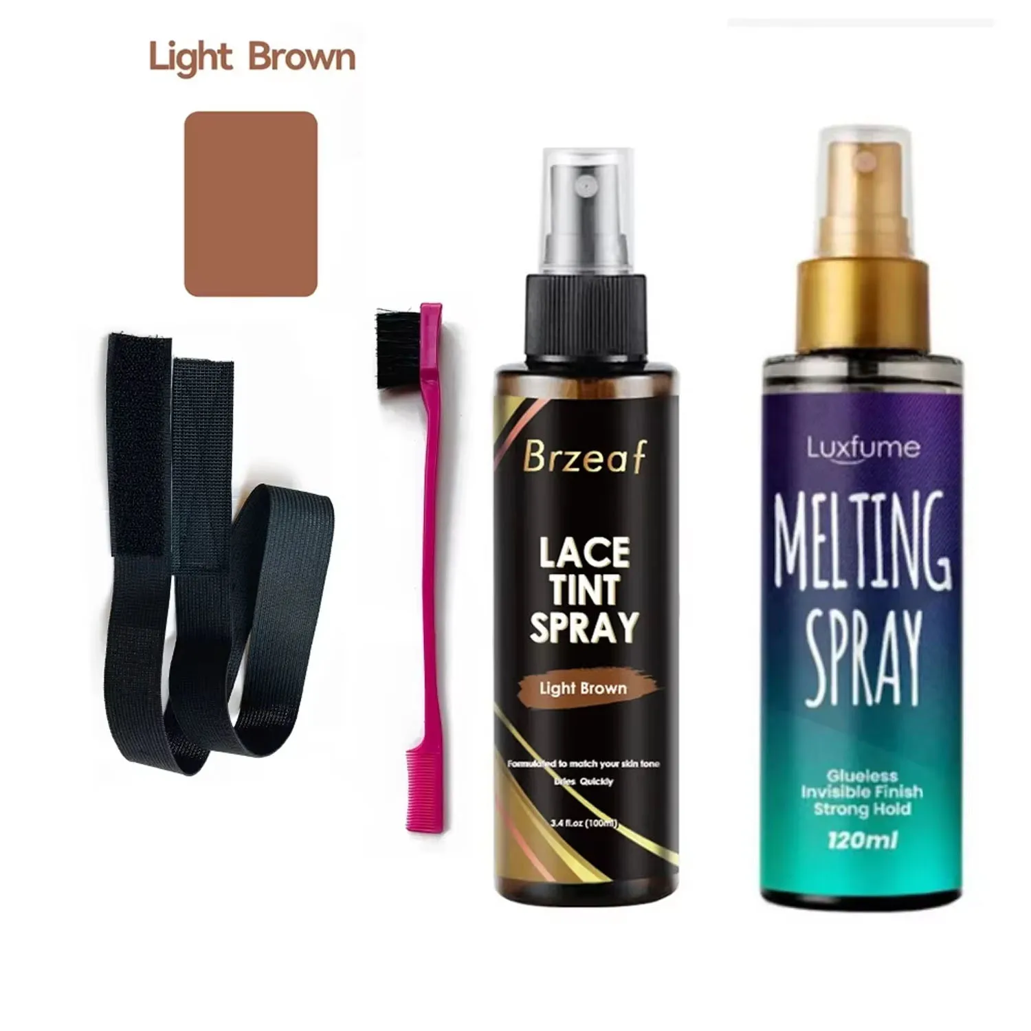 Спрей для кружевного оттенка, 100 мл, набор плавящего спрея для парика, плавящийся спрей для кружевного парика, невидимый плавящийся спрей, клей для кружевного парика, продукт для ухода за волосами