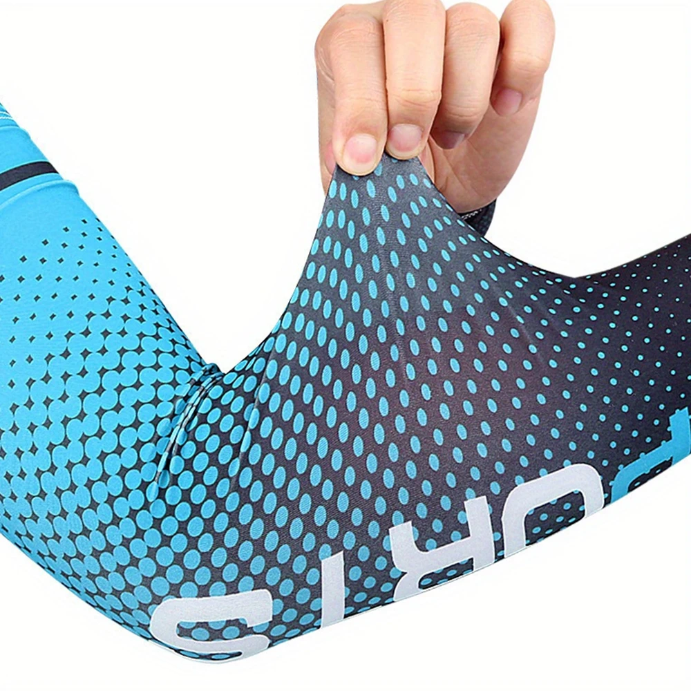 5 paia di maniche da ghiaccio estive Colori contrastanti alla moda Maniche in seta a prova di sole Maniche da ciclismo per sport all'aria aperta