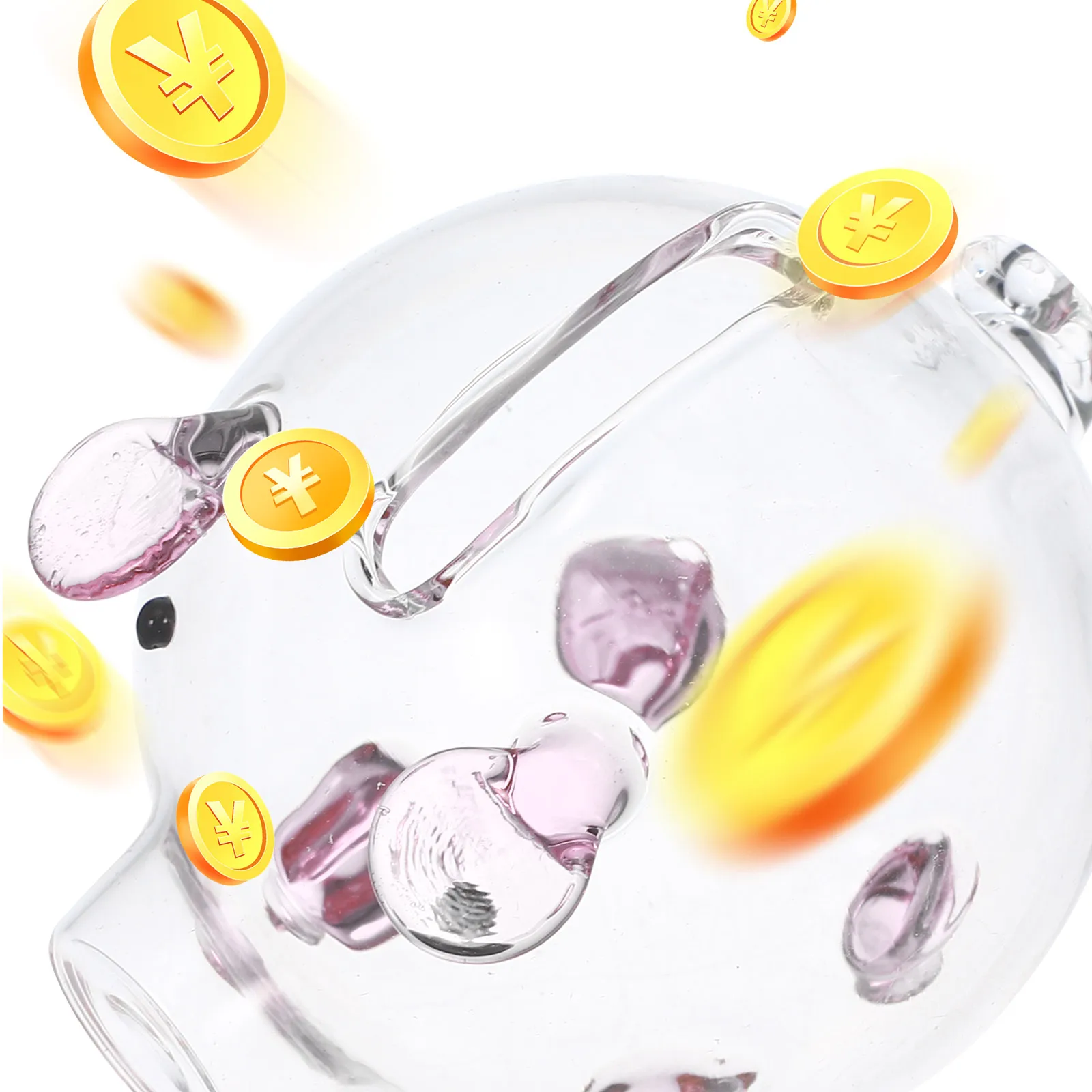 Hucha de vidrio transparente, duradera, estable, uso prolongado, caja de dinero creativa para niñas y niños, hucha de ahorro, caja de dinero de vidrio