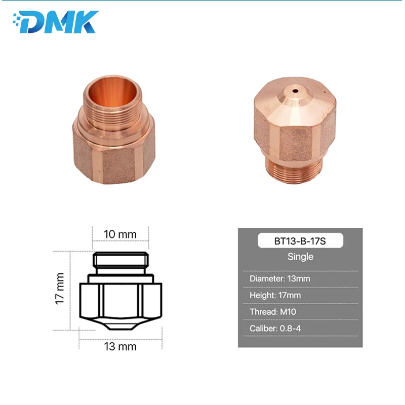 Laser Cutting Nozzle D13 H17 M10 Bystronic NK Type DNE HK Type Nozzles Single/Double Layer For Fiber Laser Cut Machine