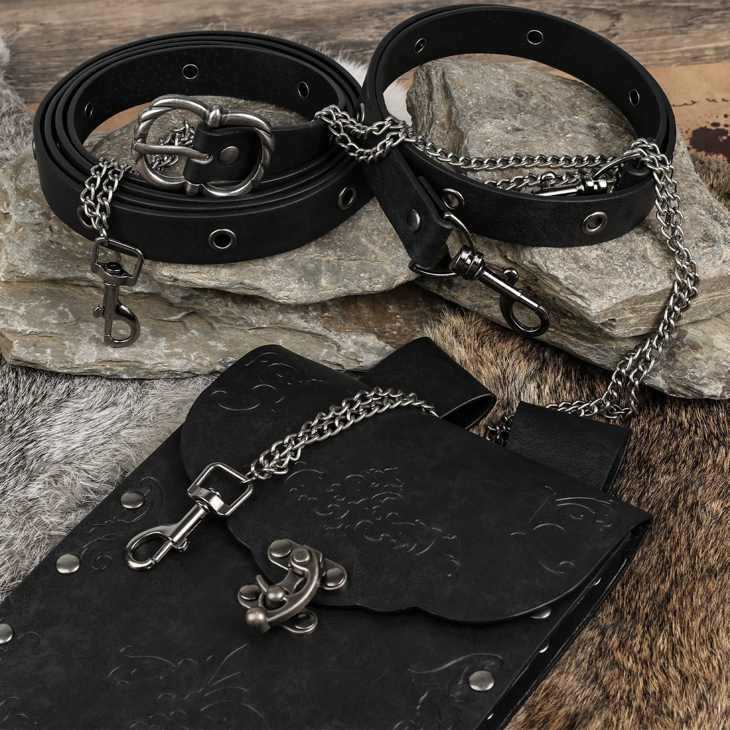 القرون الوسطى عصر النهضة حقيبة بحزام سلتيك فايكنغ عملة الحقيبة Steampunk محفظة للرجال النساء Larp تأثيري #4