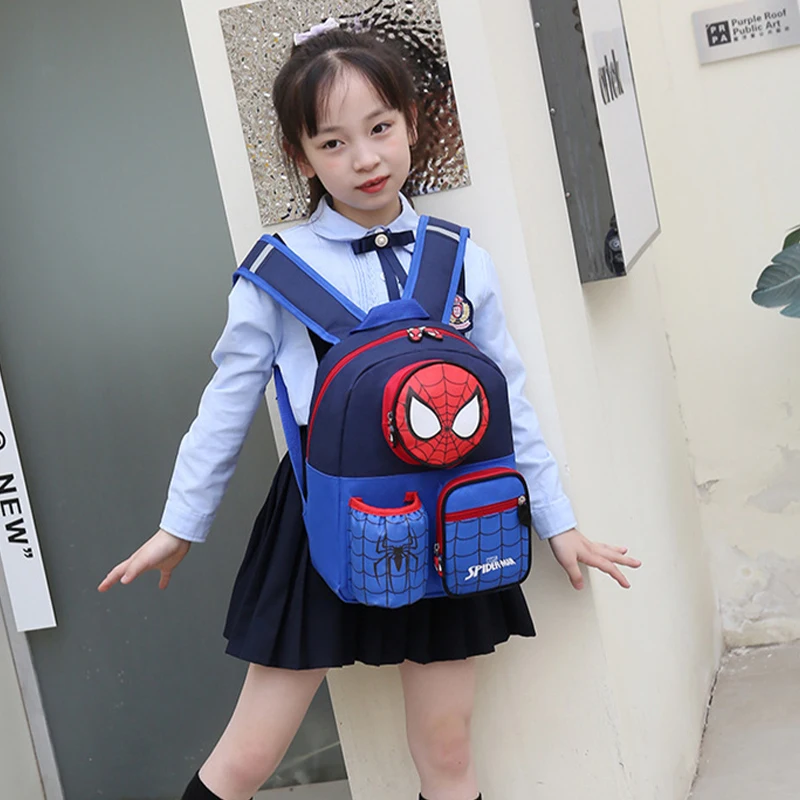 Marvel Spider-Man Backpack for Students Spider Man Design Kindergarten Kids School Bag Teenagers Breathable Travel Knapsack Gift