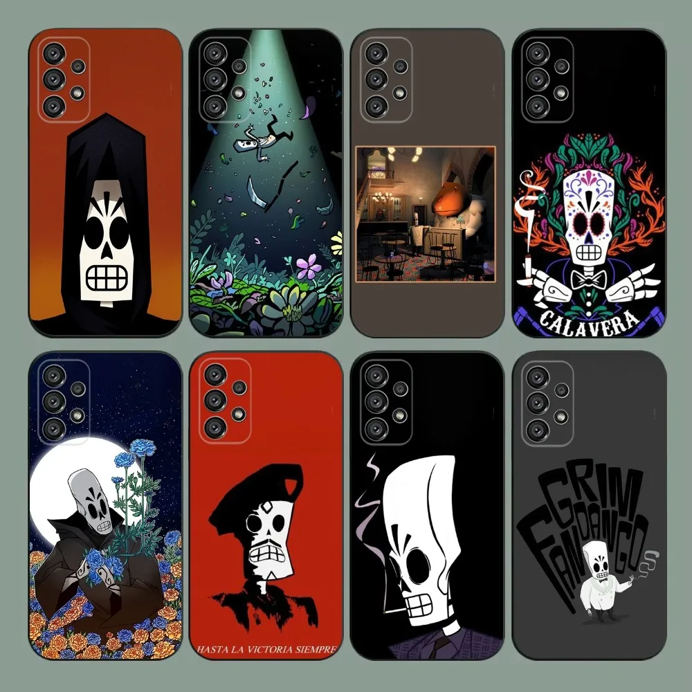 

G-Grim Fandango Game Phone Case For Samsung Galaxy A20,A21s,A22,A31,A32,A52,A53,A72,73,A80,A91 Soft Black Cover