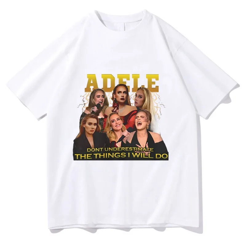 

Adele T-shirt Graphic Printing Hip Hop High Quality Tee-shirt Short Sleeve Gothic Cotton Tshirt Ropa Hombre Retro Punk Clothing