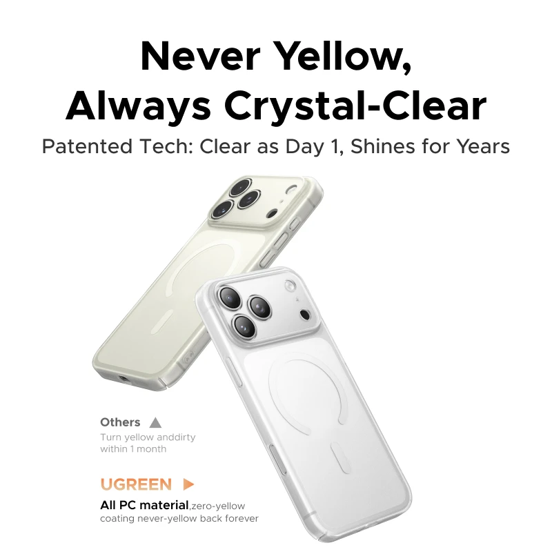 UGREEN – etui magnetyczne, które nie żółknie, przeznaczone wyłącznie dla iPhone 18 Pro Max i 17 Pro Max. Odporne na wstrząsy, kompatybilne z systemem MagSafe. — zdjęcie produktu 3