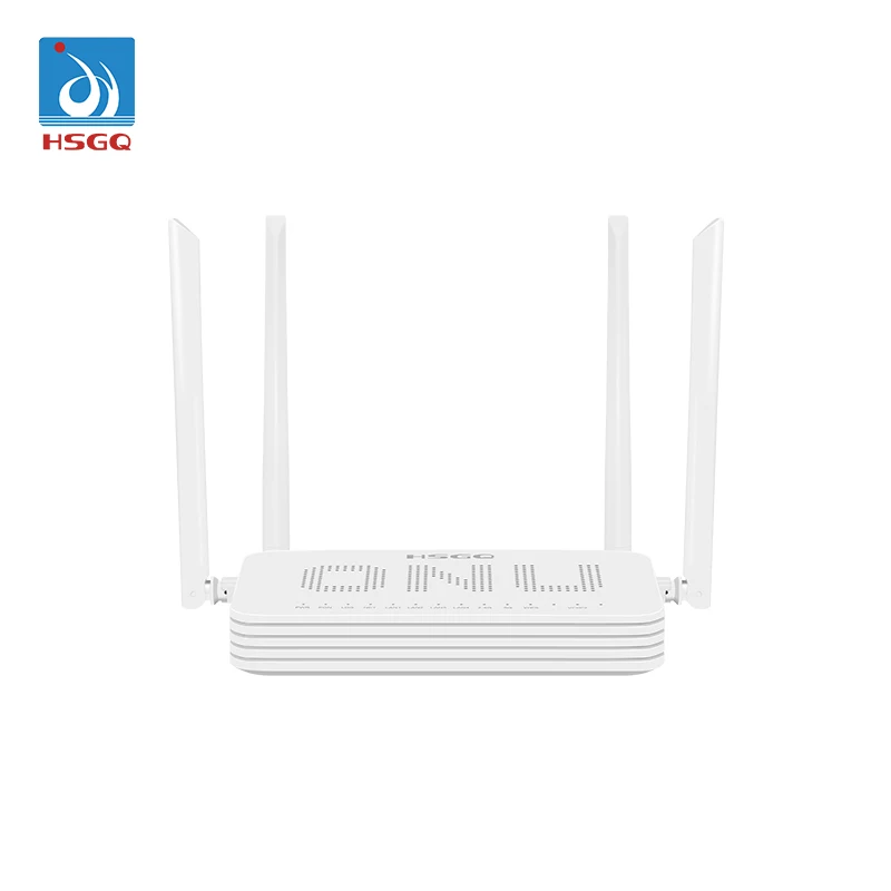 HSGQ-X410AX 4GE + 1POTS AX3000 WiFi 6 ONU 2.4GHz & 5GHz Dual Band GPON/EPON Compatible with OLT Fiber Optic Equipment