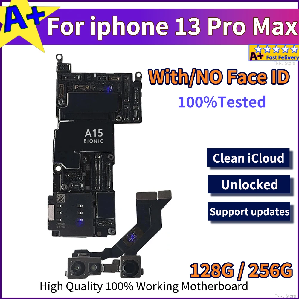 Crazy Cow 100%Wokring Board For iPhone 13&13 pro&13 Pro Max Motherboard With Face ID Unlocked Logic IOS Clean Free iCloud Tested