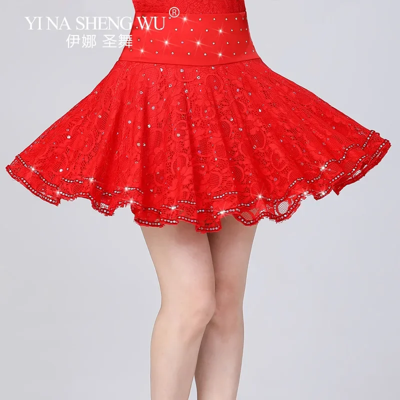 Novo vestido de dança latina: meia saia de dança de diamante quente, vestido de dança quadrada Gitaba, vestido de dança padrão nacional de três passos