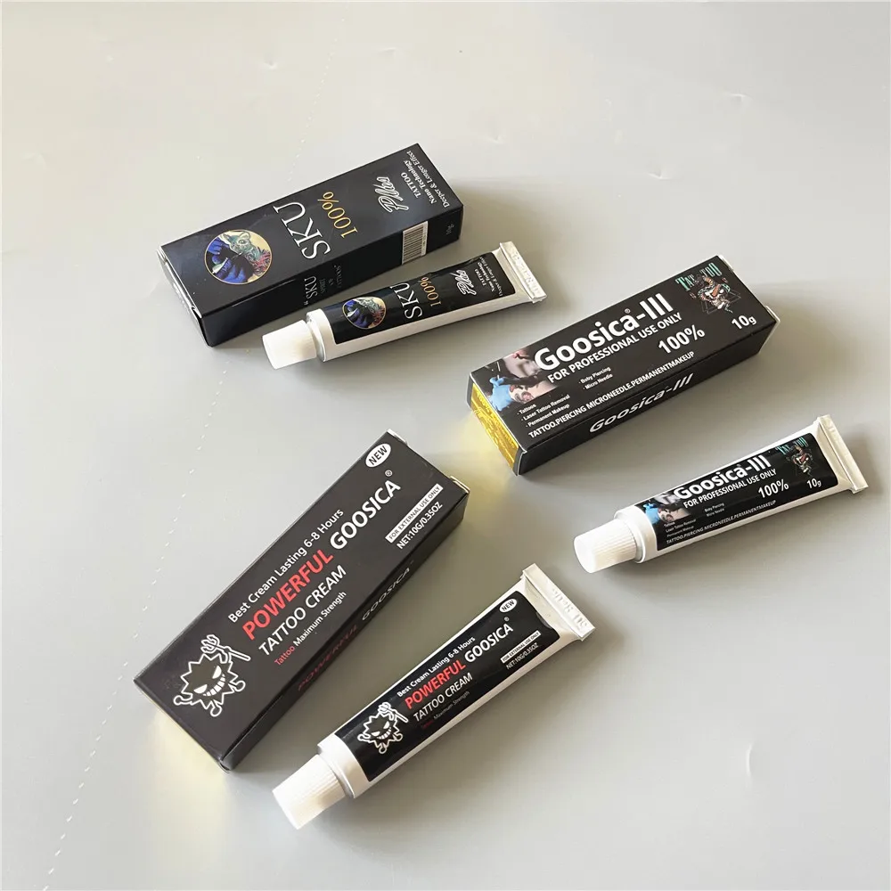 

10 шт. крем для татуировки 99,9% Soul 100% Goosica перед перманентным макияжем, микроблейдинг, брови, губы, кожи тела, 10 г