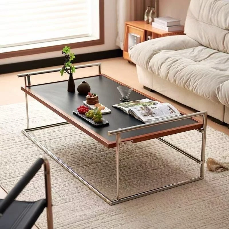 Coffee table, home retro multi-functional sofa, flip-over low table