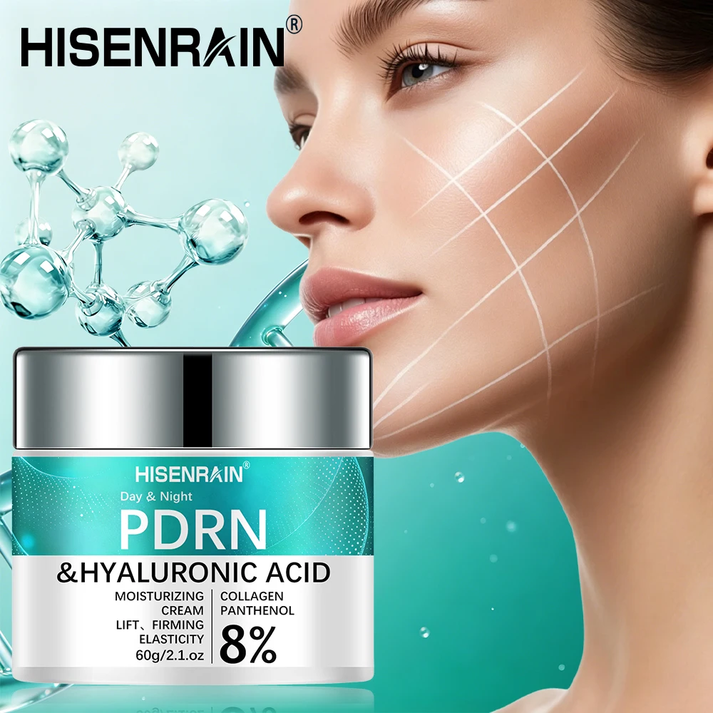 HISENRAIN PDRN & Hyaluronic Acid Moisturizing Cream Deep Hydration Skin Tightening Brightening Water Light Sensation Lightweight