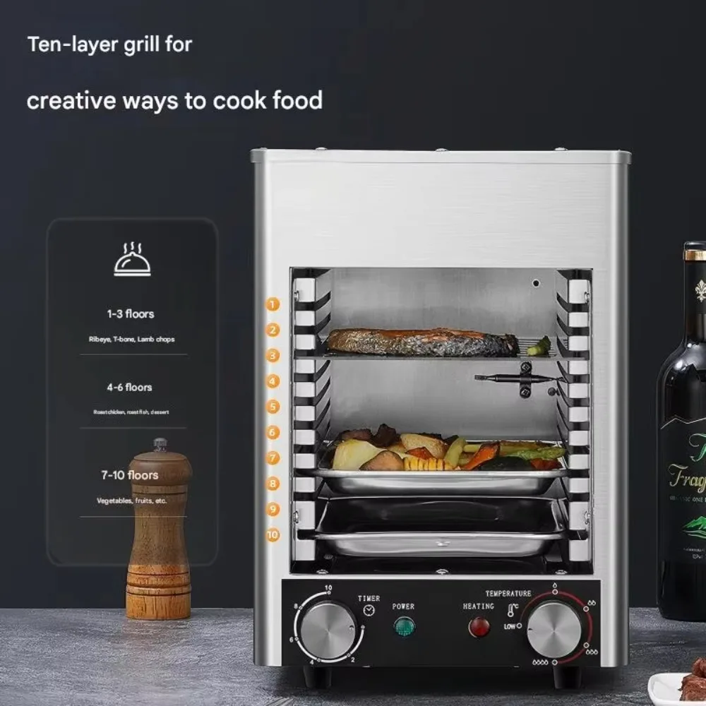 Commercial Grade Stainless Steel High Temperature Steak Machine Commercial Automatic Barbecue Grill