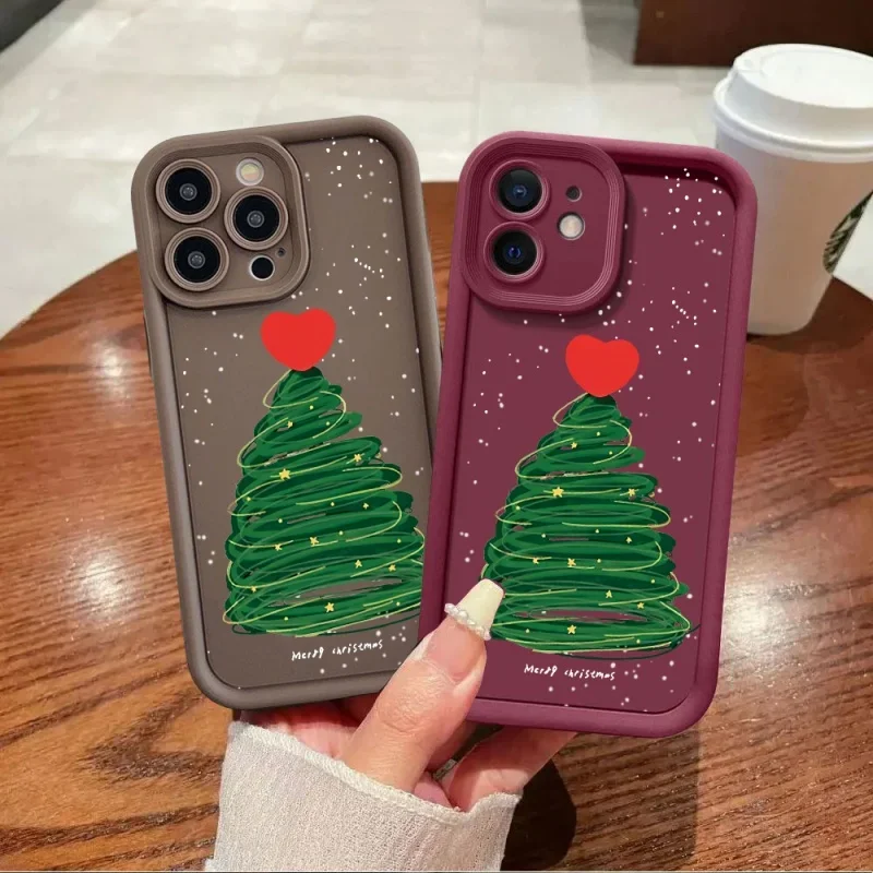 Phone Case For OPPO Reno 12 11 10 4 3 2 5 7 Pro 6 Plus 12F 11F ZF 2Z Find X3 Lite A3 Pro cover Christmas Tree Soft Silicone