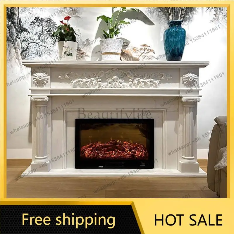 White Small Living Room Fireplace Classic High Nordic Decoration Living Room Cabinets Corner Arched