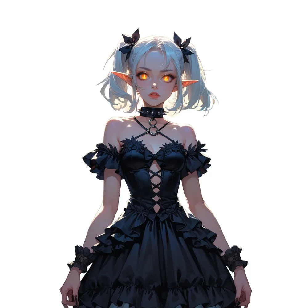 Dark Elf Demon Anime Girl Vinyl Car Decal Sticker 18cm Weatherproof for Window