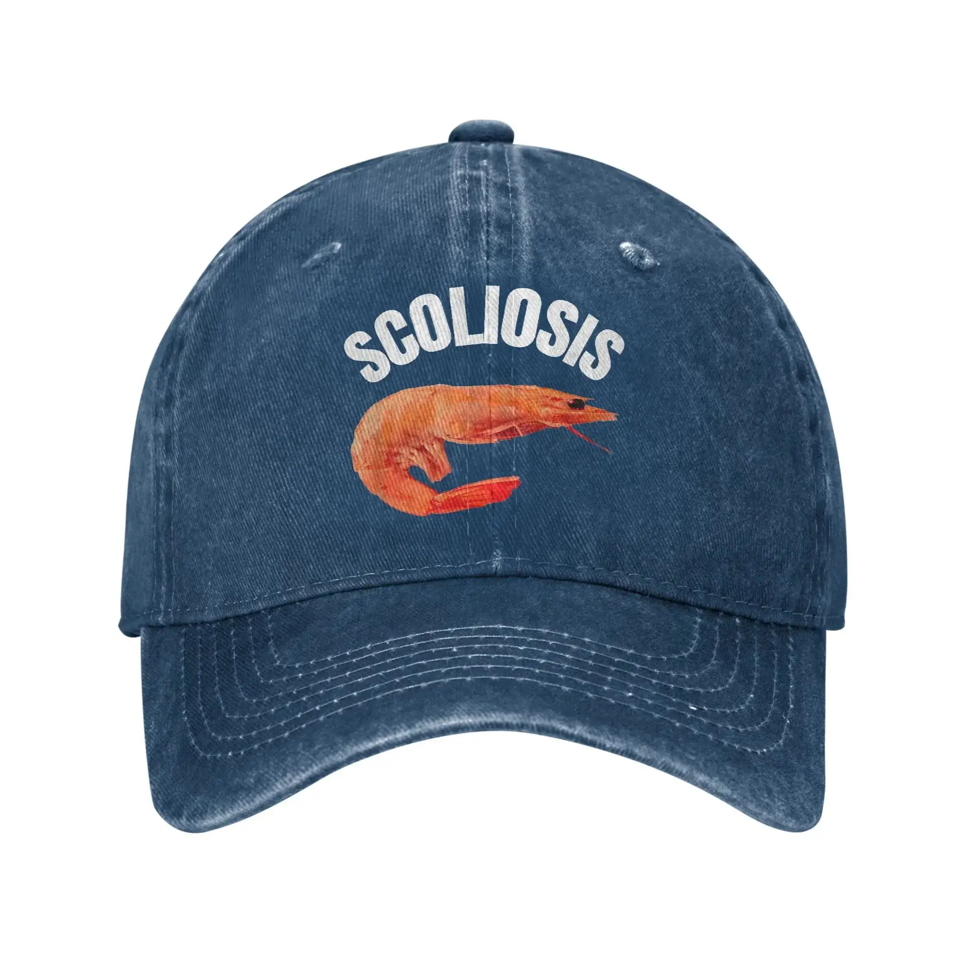 Gorra De Béisbol Con Meme Divertido De Camarón Y Escoliosis, Estilo Camionero Lavado, Para Hombre Y Mujer, A La Moda, Para El So
