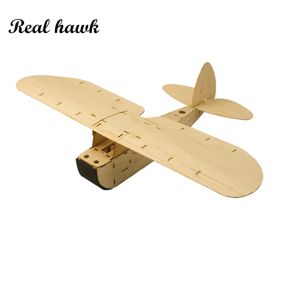 Real Hawk Balsawood Free Flight Airplane ZYO-6 modello di aereo in legno regalo di natale per ragazzi