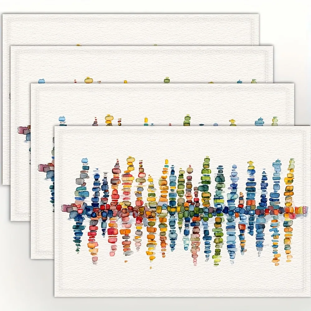 4pcs Female Karyotype Placemats Medical Art Chromosome Table Mats Science-Themed Dining Decor for Education
