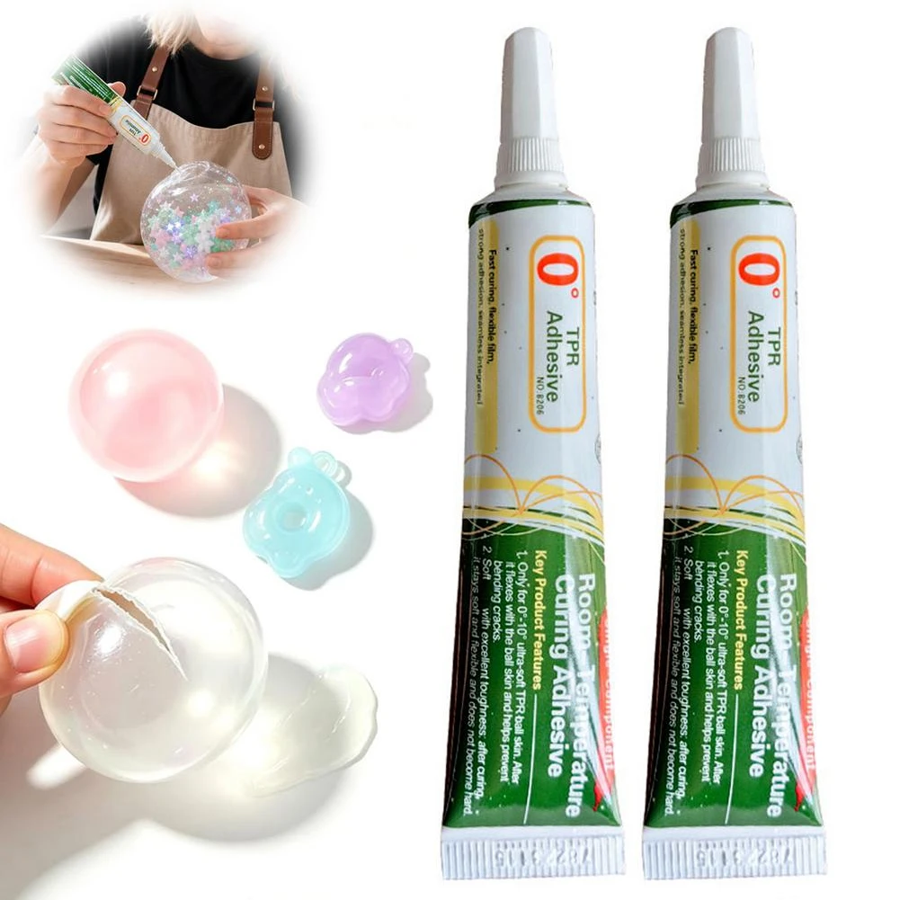 20ml TPR Glue for Squishy Toys Fast Curing Soft Adhesive for Stress Ball Repair,DIY Handcraft Studio Squeezable Sealant 1/2/5pcs