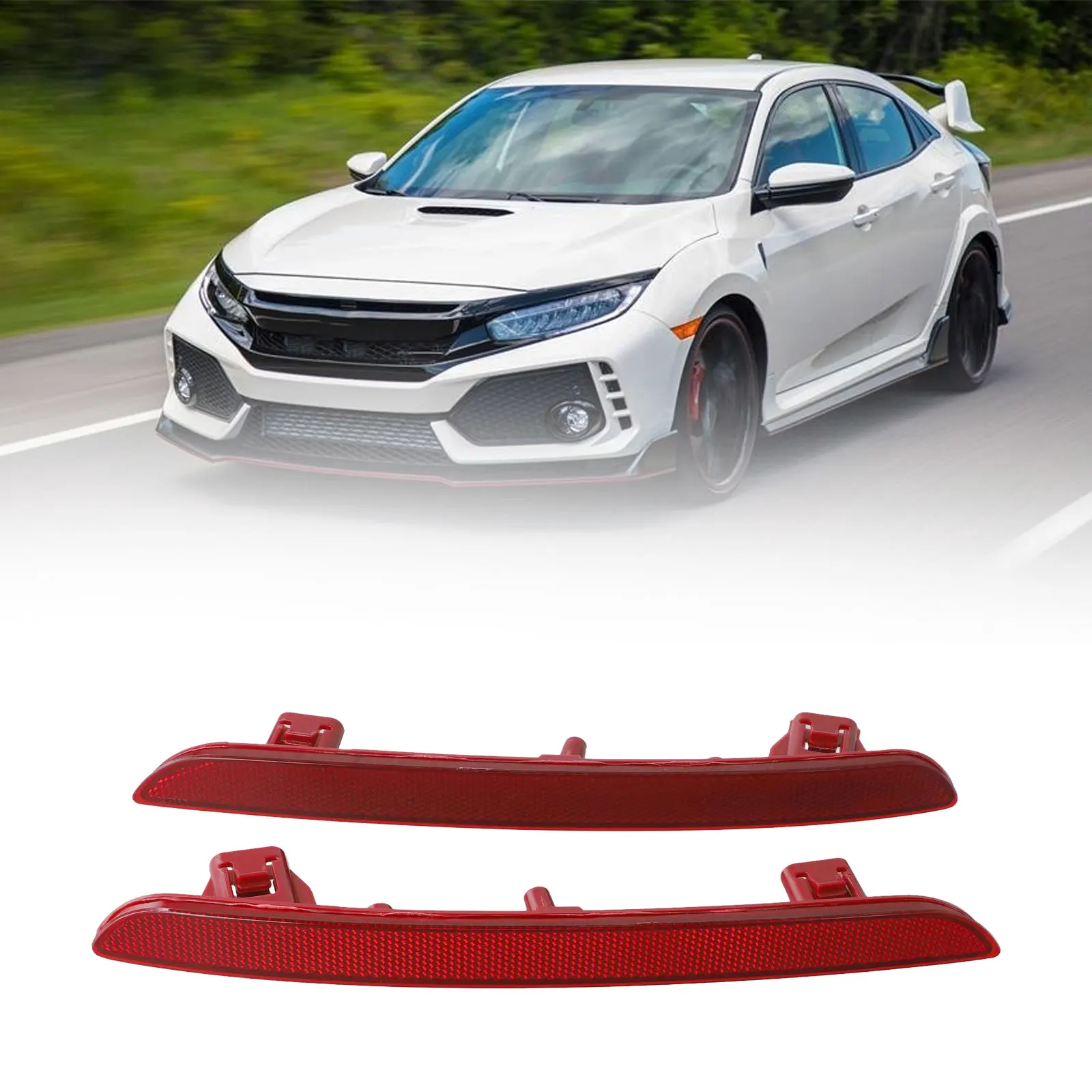 

For Civic EX Bumper Reflector Lens 2022 2023 Civic Lens Replacement Part Placement On Vehicle: Left Placement On Vehicle: Rear