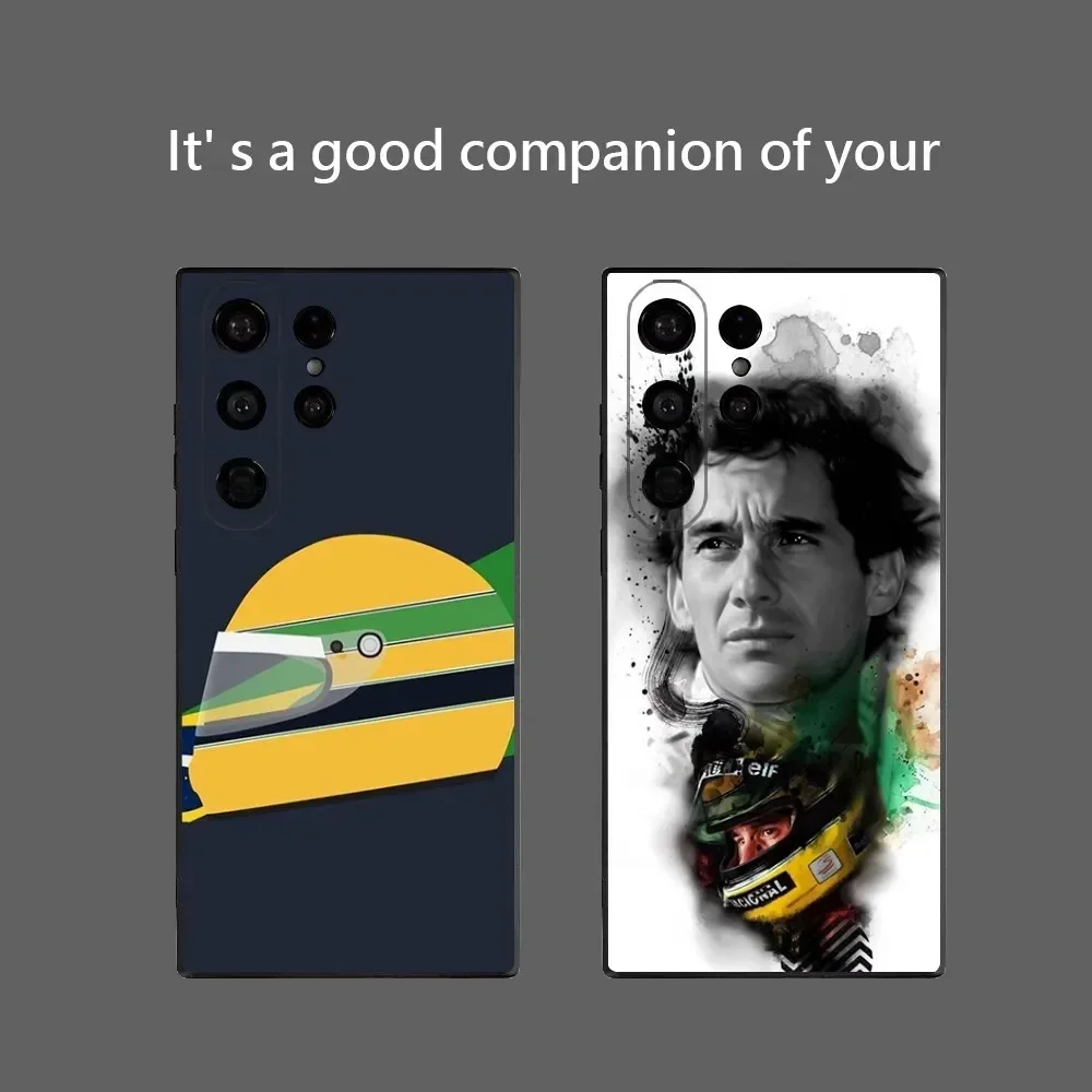

A-Ayrton S-Senna F1 Phone Case for Samsung Galaxy S25 Ultra S22 S23 S24 Ultra S21 S20 5G Protective Soft Silicone TPU Funda