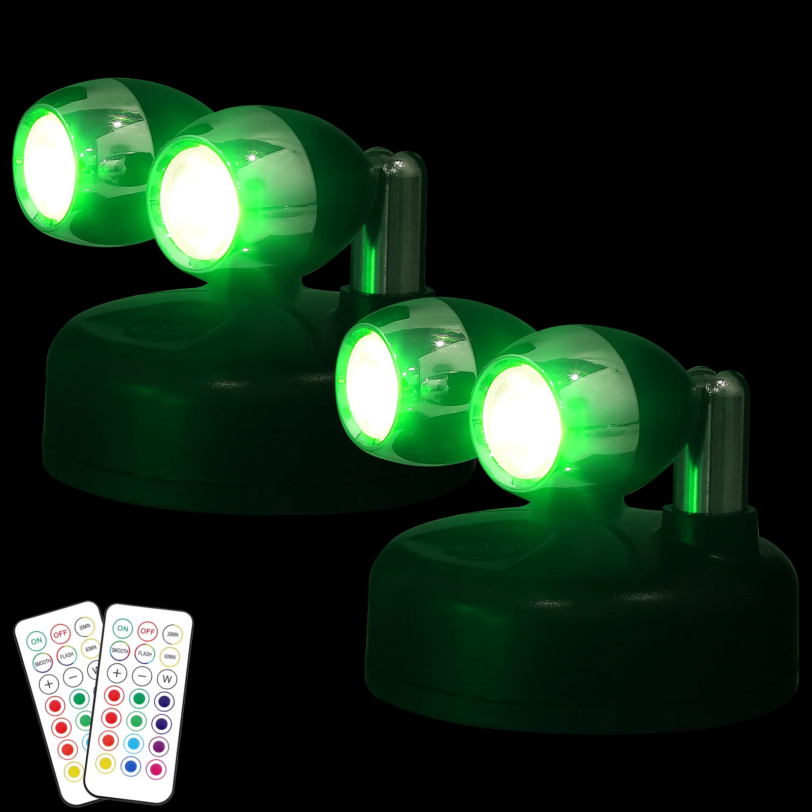 2 Faretti LED per Armadio con Angolo Regolabile, Telecomando, Illuminazione d'Accento per Interni