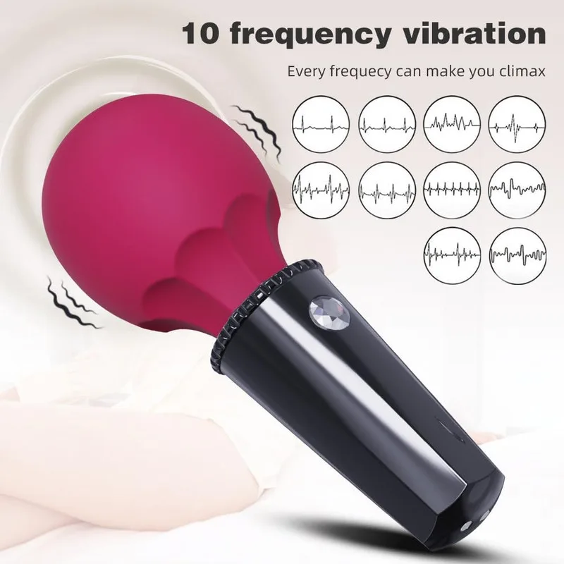 Zilemann AV mikrofon perempuan dewasa tekan sendiri Vibrator A