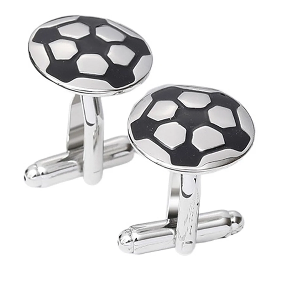 

1Pair Football Cufflinks Premium Copper Creative Sleeve Nail for Business Occasion Football Shirt Nail Durable Stylish