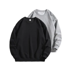 New Men's Casual Crewneck Sweatshirt  Hoodies Pullover Streetwear Solid Hoodie Hiphop Basic hoodies