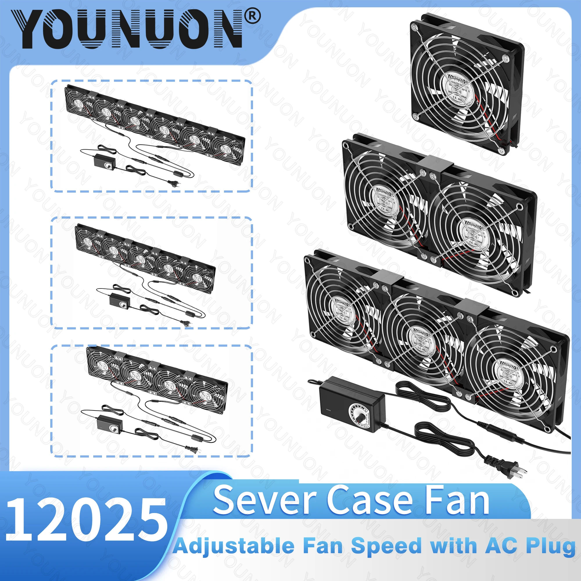 12cm High Speed Large Air Volume 100V 220V Btc Mining Machine Workstation Cabinet 120MM Violent Server Cooling System Fan Kit