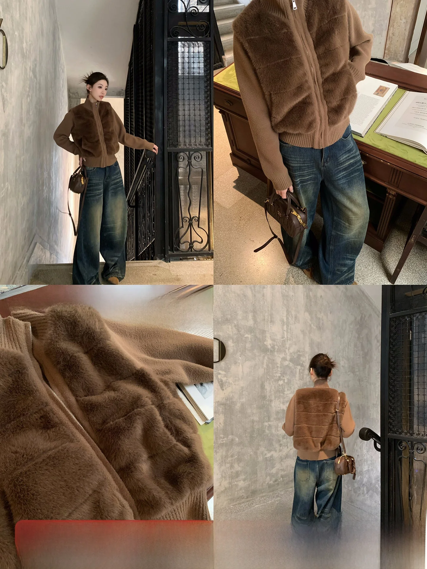 

Женская теплая куртка GV Big Brother Fluffy European Sle с воротником-стойкой, осенне-зимняя повседневная верхняя одежда на молнии