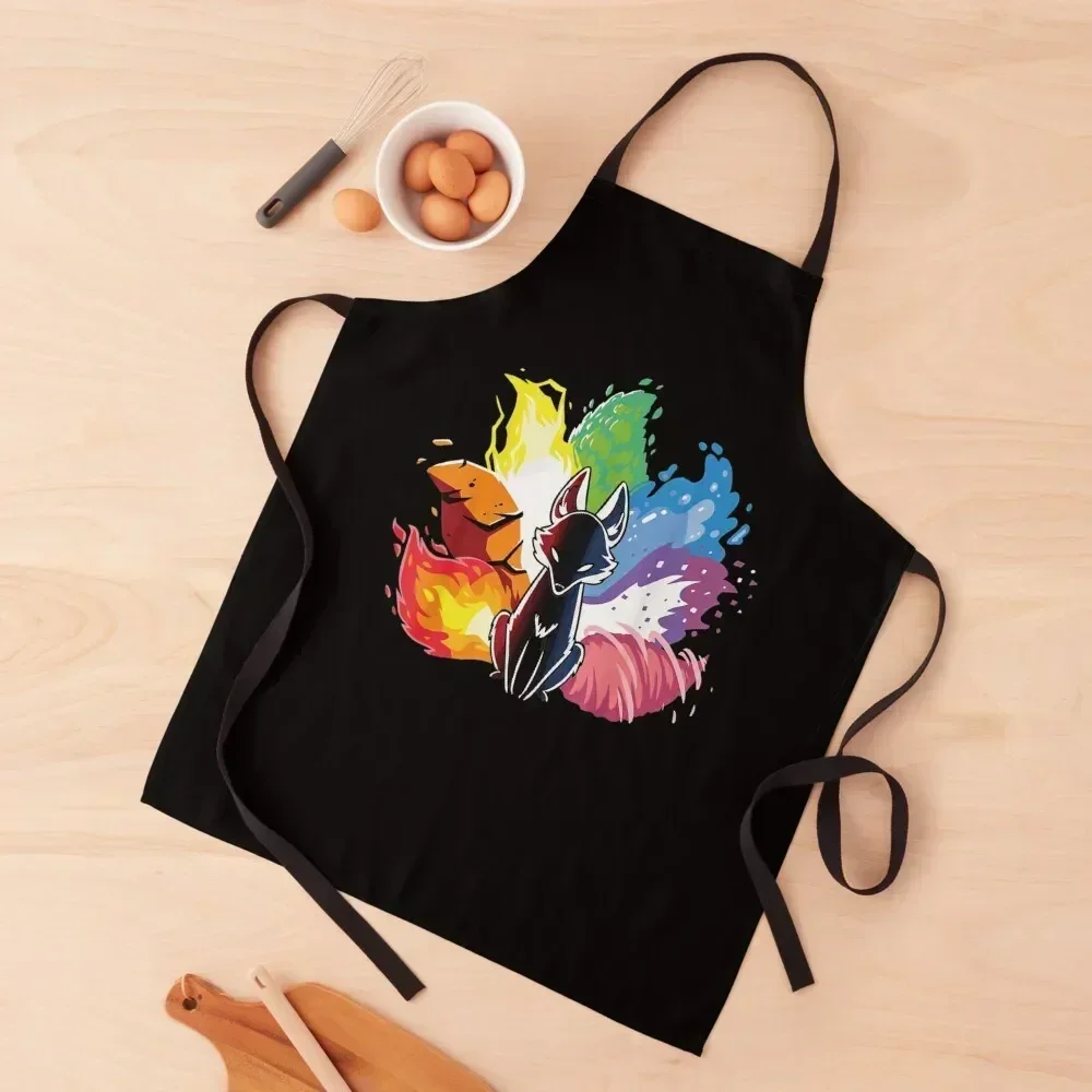 

Kitsune-Nine-Tail Funny Foxes For Men Women Kids Teens Girls Apron esthetician Manicurists chefs Waiter Uniforms Apron