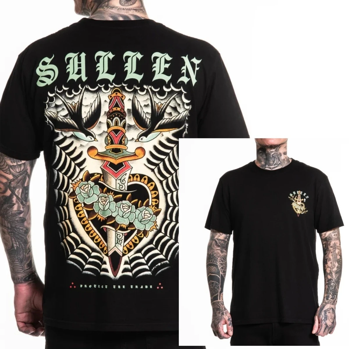 Camiseta Premium para Hombre Sullen Art Collective True Artist Pin Up Tattoo SECOND DEATH, Estilo Unisex de Lujo de Alta Gama para Hombres y Mujeres