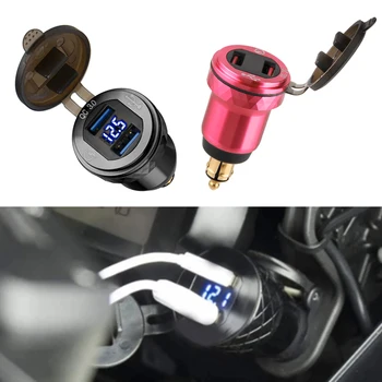 Para bmw r1200gs r1250gs f800gs f750gs f850gs tigre 800 900 para ducati qc 3.0 duplo carregador usb tomada adaptador de alimentação tipo-c
