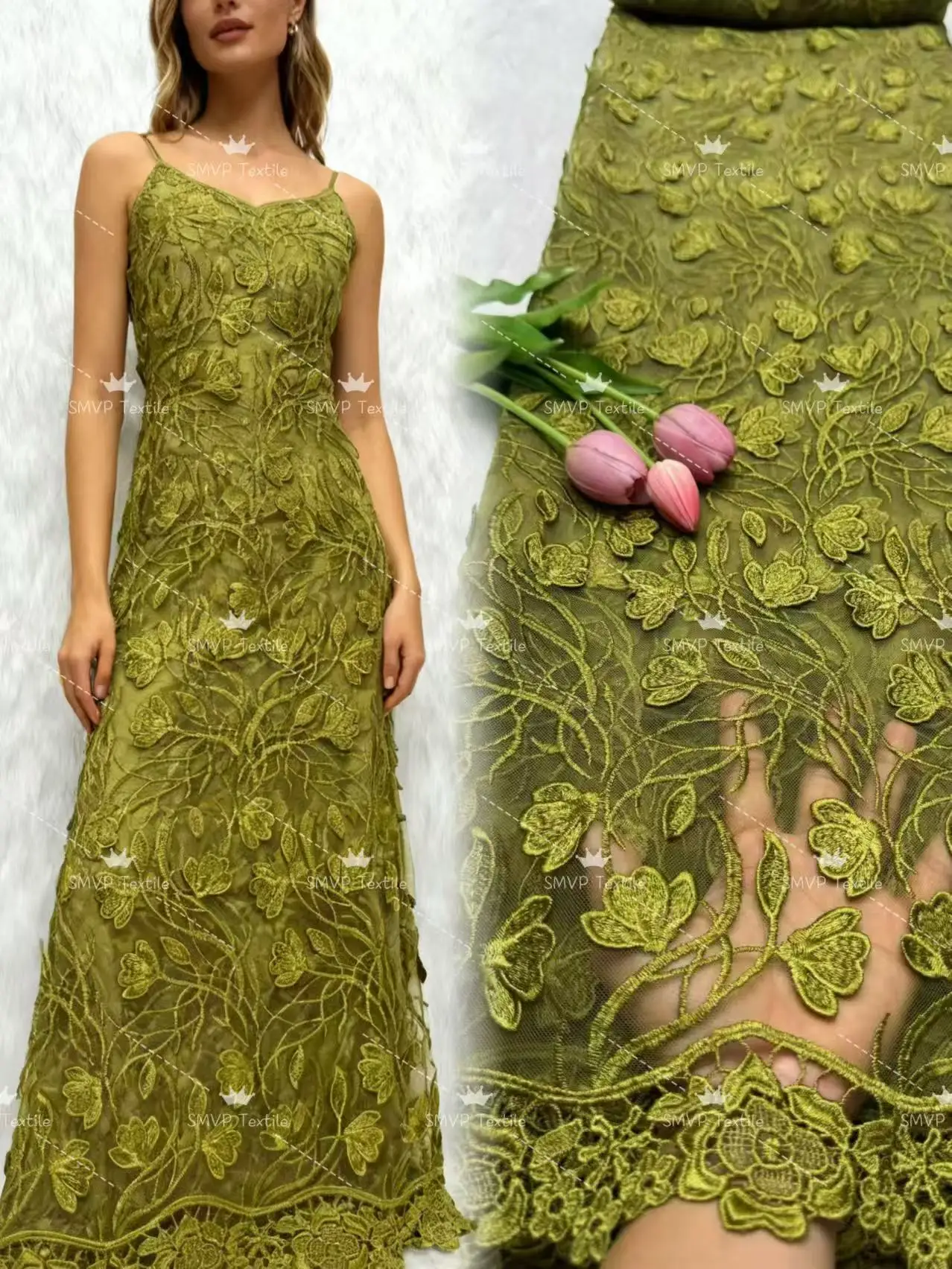 

African Guipure Cord Lace Fabric, Nigerian Water Soluble Lace, Wedding Dresses Party, High Quality, New, 5 Yards, 2026